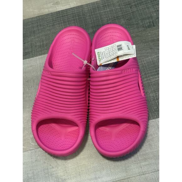 Crocs Pink M13 Classic Slide Sandals Men’s Recovery Comfort Arch Support NEW - Picture 6 of 7